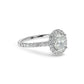 Lab Grown Blossom Oval Halo Pave Diamond