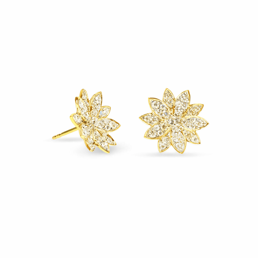 Lotus Diamond Earrings
