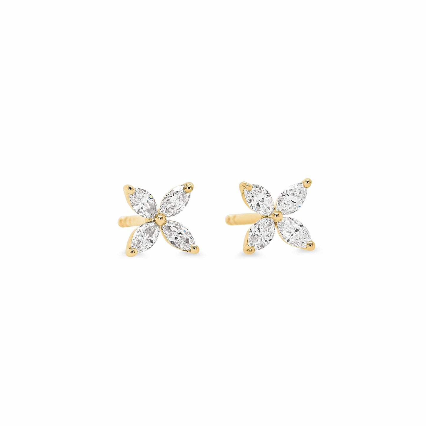Marquise Flora Diamond Earrings