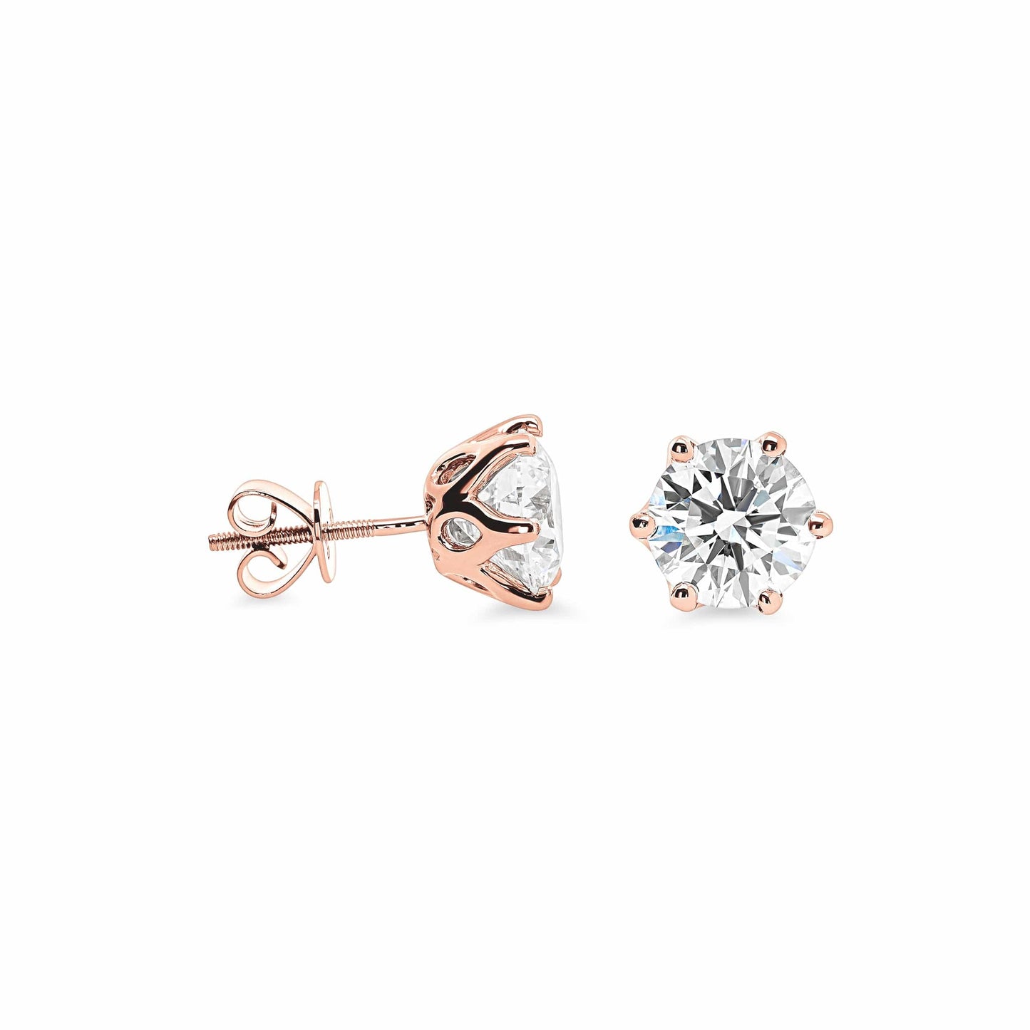 Lotus Flower Diamond Studs (0.30 - 2.50ct)
