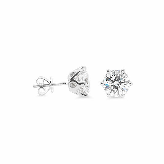 Lotus Flower Diamond Studs (0.30 - 2.50ct)