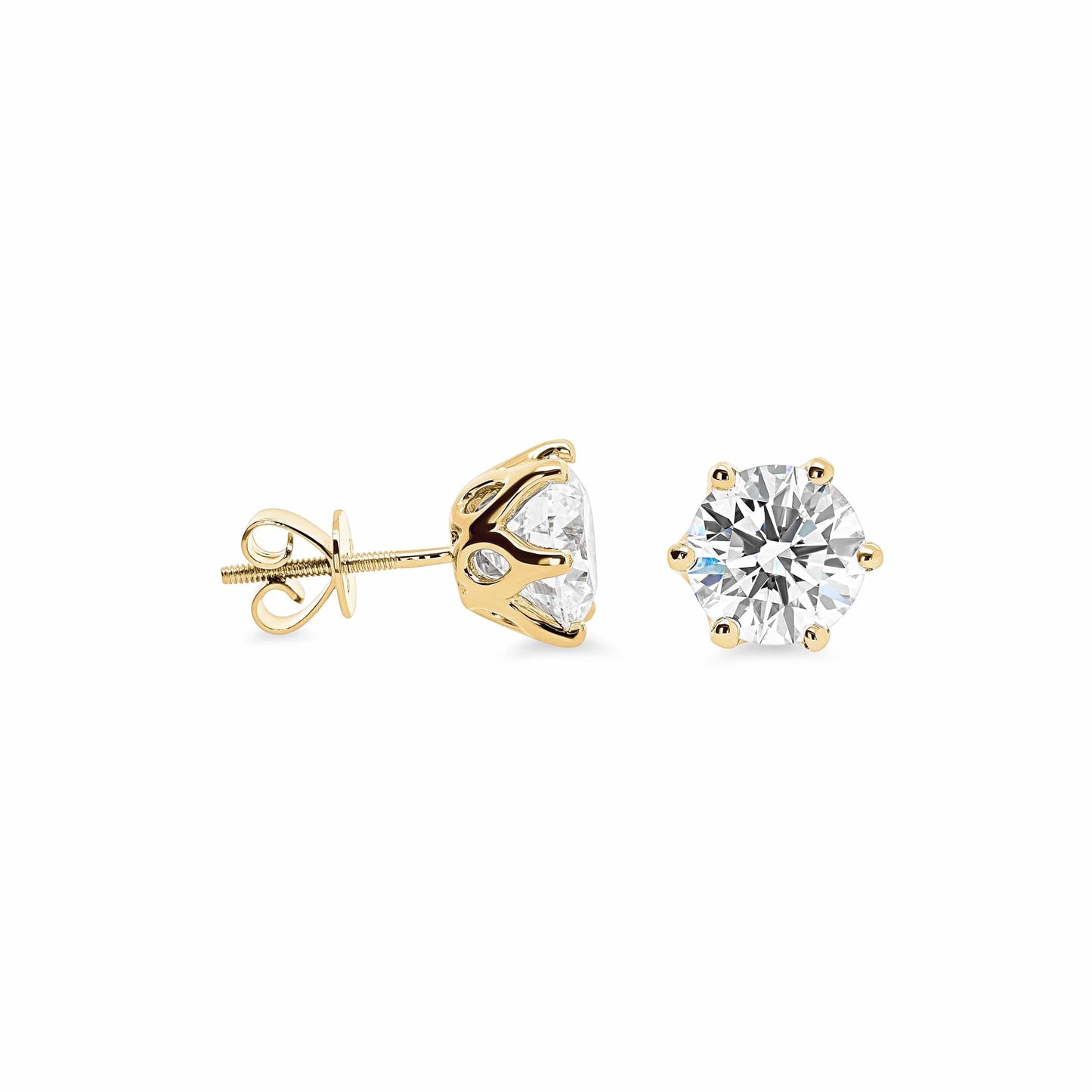 IGI Certified 2.05ct Round Brilliant Studs