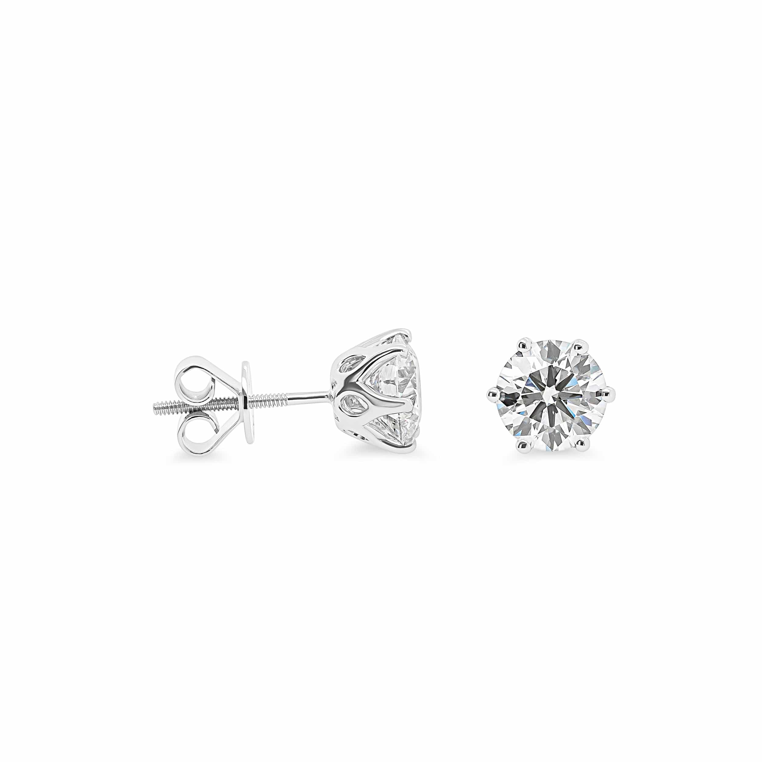 IGI Certified 1.10ct Round Brilliant Studs