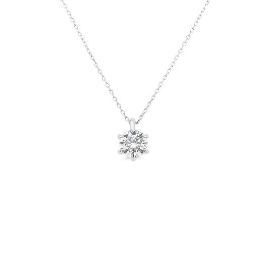 IGI Certified 0.80ct Round Lab Diamond Pendant