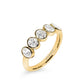 Bezel Oval Cut Wedding Band