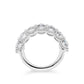 7 Stone Oval 3.5tcw Diamond Scallop Wedding Band