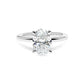 Lab Grown Michelle Oval Solitaire Hidden Halo Ring