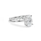 Lab Grown Michelle Oval Solitaire Hidden Halo Ring