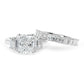 Lab Grown Chunky 2ctw Emerald Cut Diamond Basket Ring