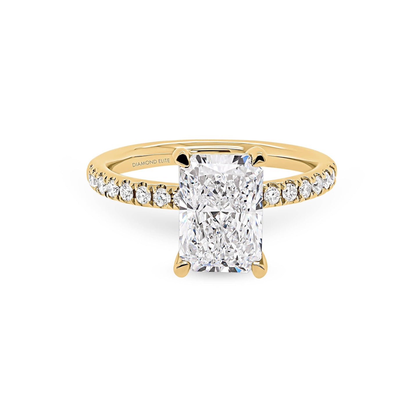 Celeste Radiant Cut Pave Diamond Engagement Ring