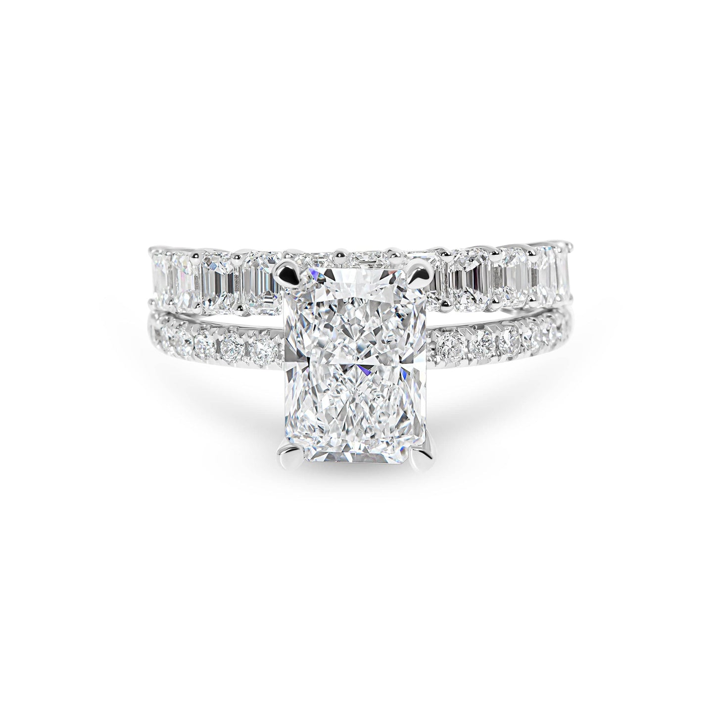 Celeste Radiant Cut Pave Diamond Engagement Ring