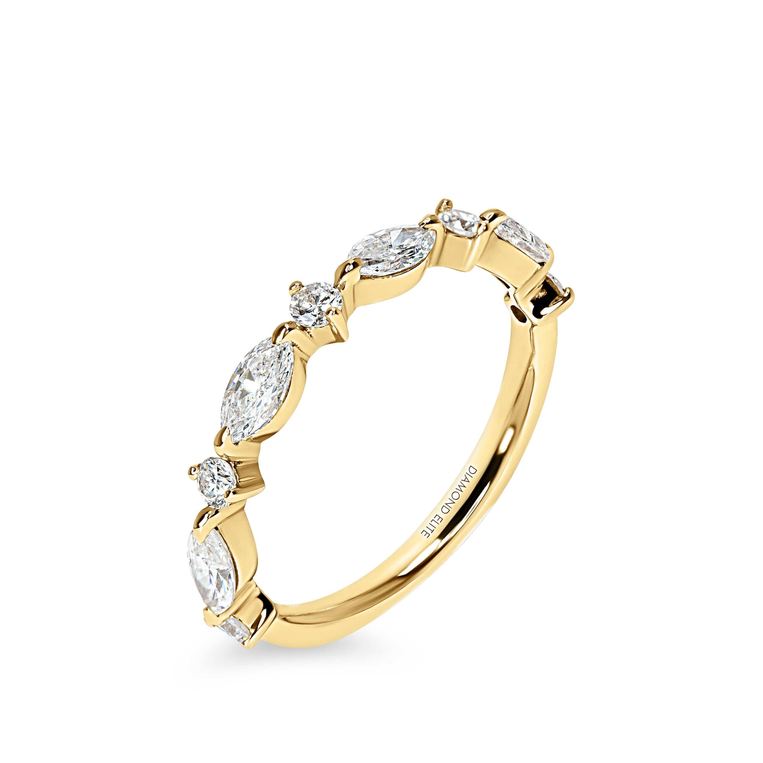 Amore Star Marquise & Round Diamond Wedding Band