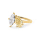 Lab Grown Toi Et Moi Yellow Pear & Marquise Ring