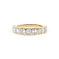 Bezel Emerald Cut Wedding Band
