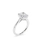 Cushion Solitaire Crossover Engagement Ring