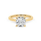 Cushion Solitaire Crossover Engagement Ring