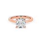 Cushion Solitaire Crossover Engagement Ring