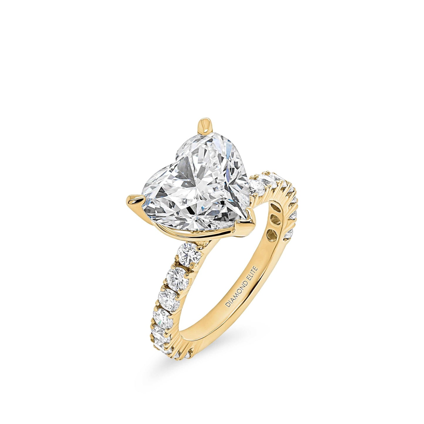 Heart Diamond Pave Engagement Ring