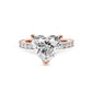 Heart Diamond Pave Engagement Ring