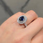 Diamond Double Halo Sapphire Ring