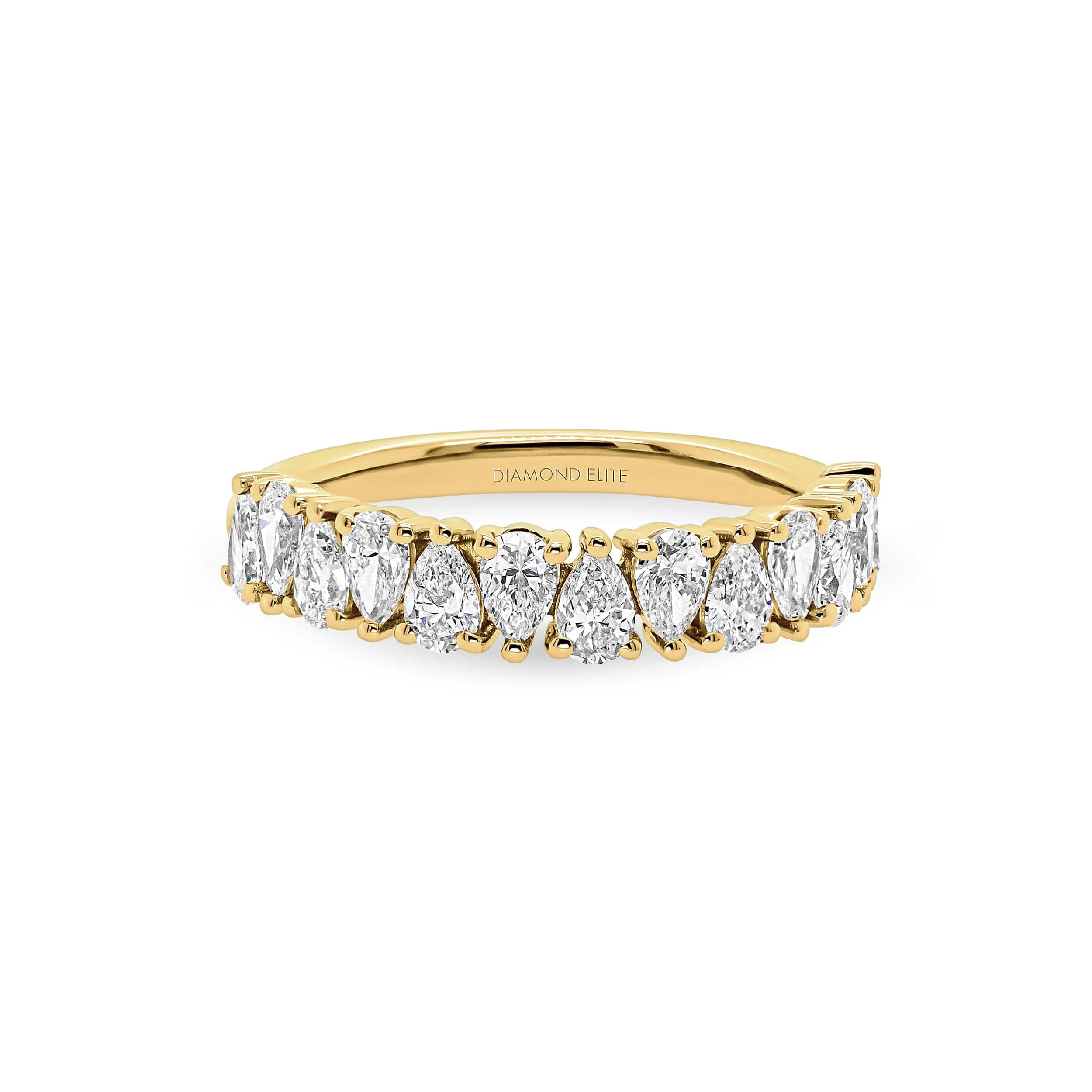 Pear Cut Alternating Wedding Band