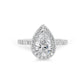 Diamond Halo Pear Engagement Ring