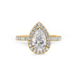 Diamond Halo Pear Engagement Ring