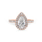 Diamond Halo Pear Engagement Ring