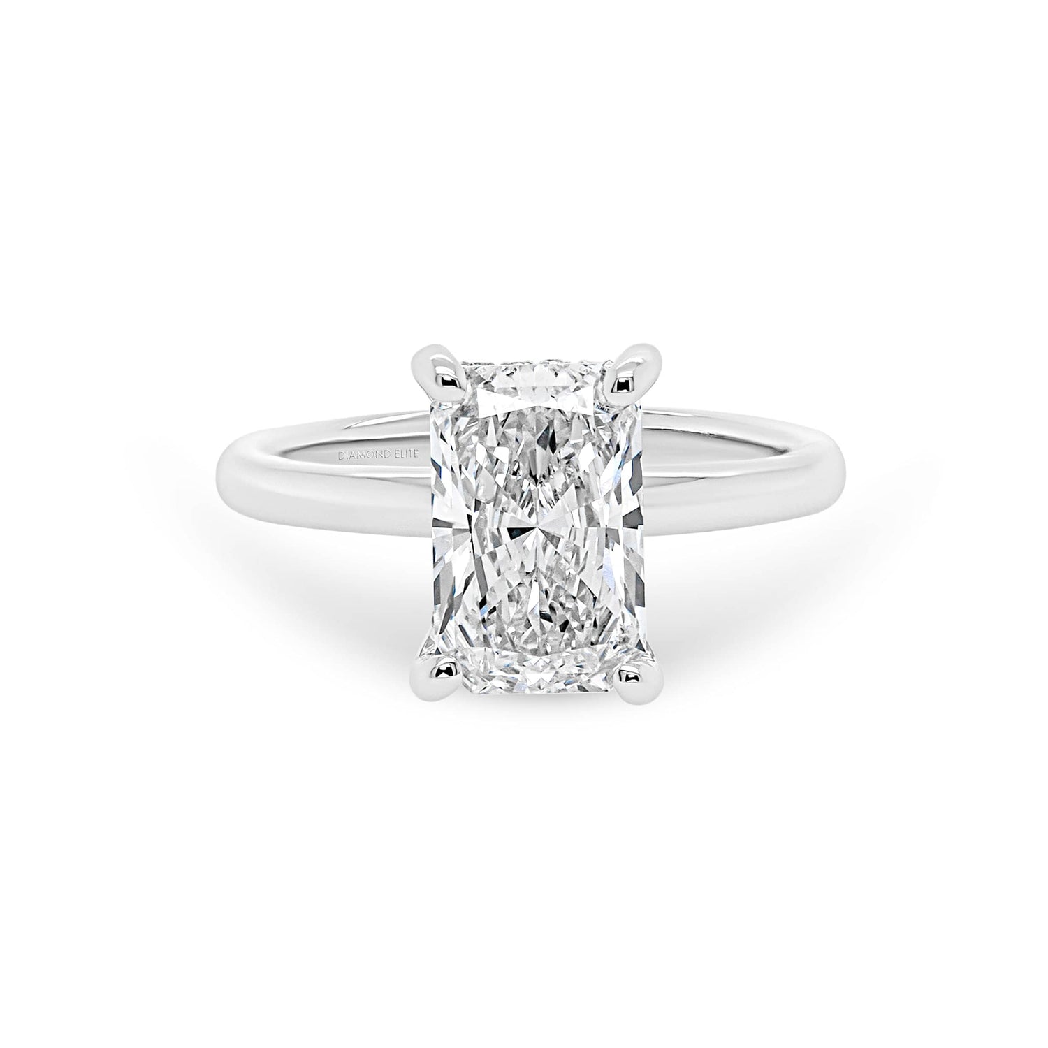 Natural Radiant Engagement Rings