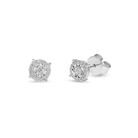 Diamond Cluster Set Earrings