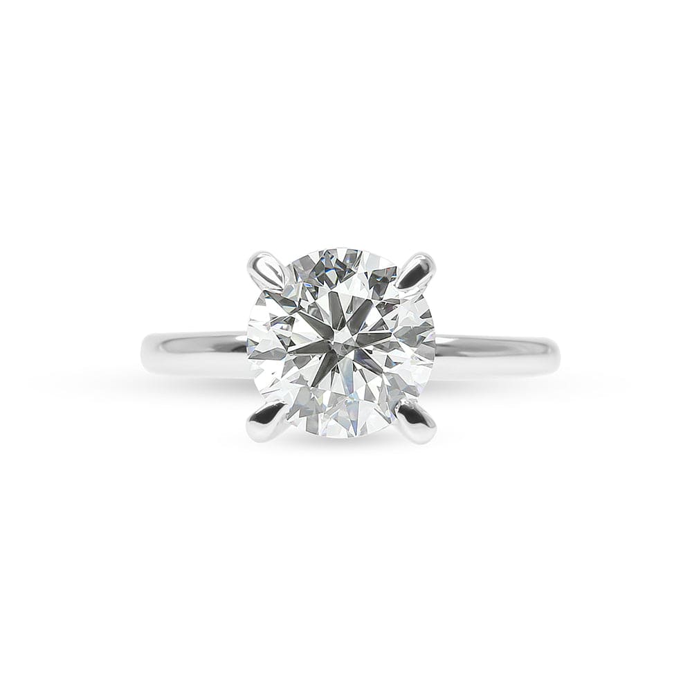 Sophia 圆形切割单石钻石画廊订婚戒指