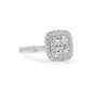 Madeline Cushion Cut Diamond & Double Halo with Sidestones Engagement Ring