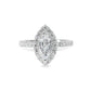 Alberta Marquise Cut Diamond Halo & Sidestones Engagement Ring