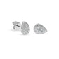 Pear Diamond Cluster Stud Earrings (2 Sizes)