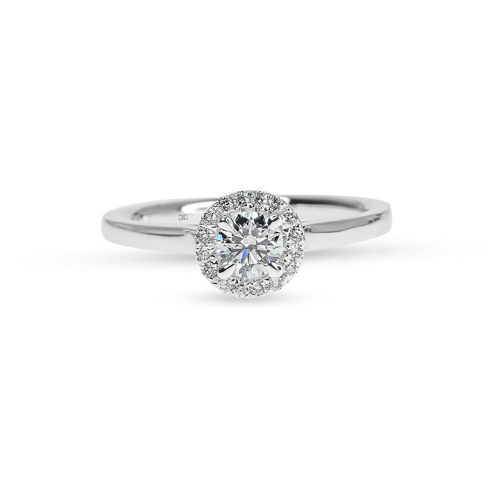 Catalina 圆形钻石光环订婚戒指