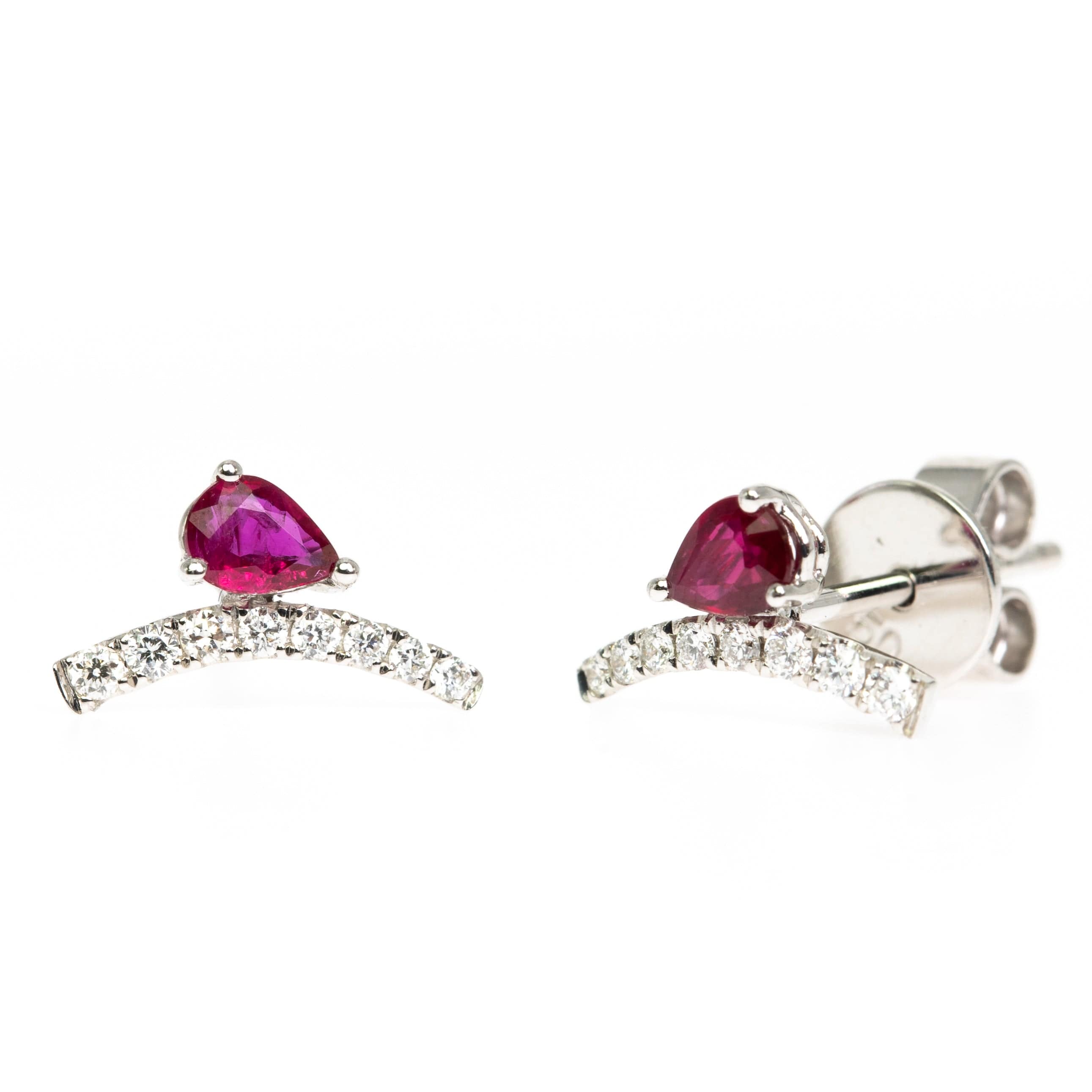 Ruby & Diamond Roselle Earrings