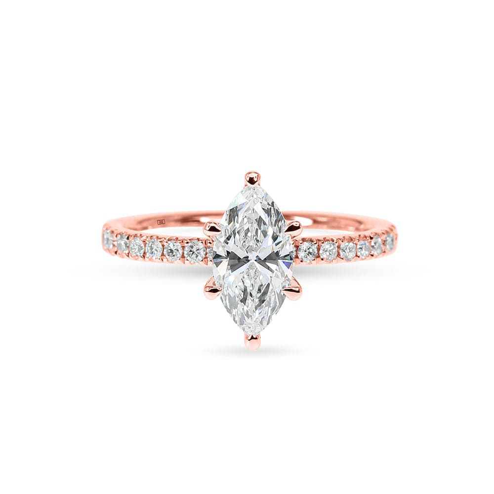 Valencia Marquise Side Stones Engagement Ring